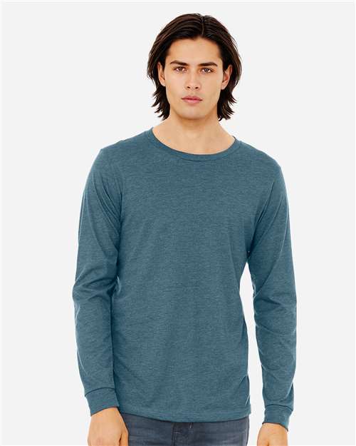 Heather CVC Long Sleeve Tee - XL