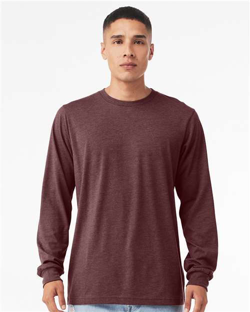 Heather CVC Long Sleeve Tee - XL