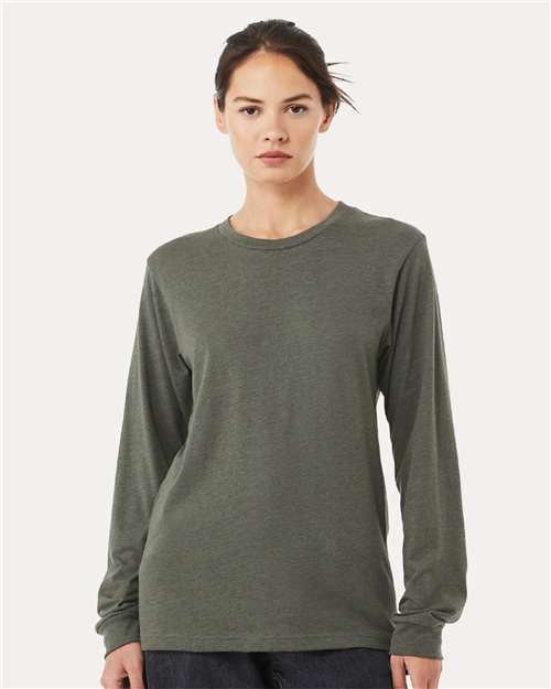 Heather CVC Long Sleeve Tee - XL