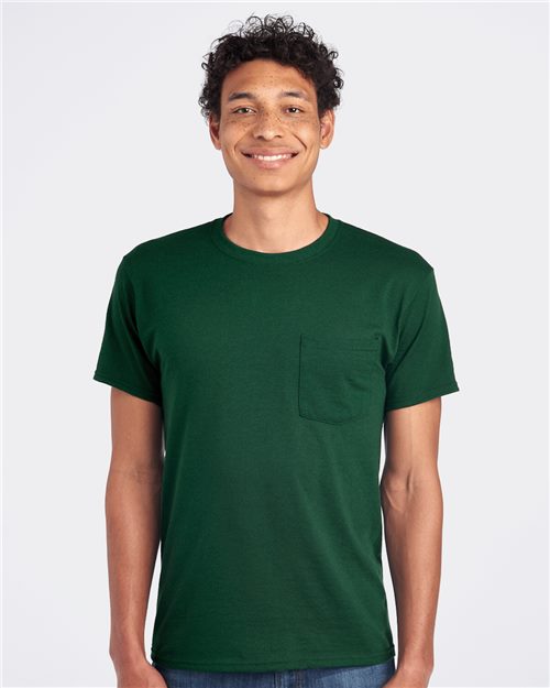 Unisex Dri-Power® 50/50 Pocket T-Shirt - S