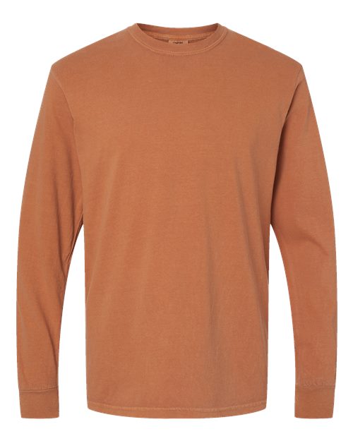 Unisex Garment-Dyed Heavyweight Long Sleeve T-Shirt - S