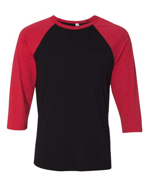 Unisex Three-Quarter Sleeve Baseball Tee - XS