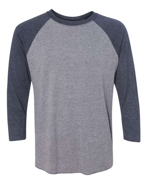Unisex Triblend Three-Quarter Raglan T-Shirt - 3XL