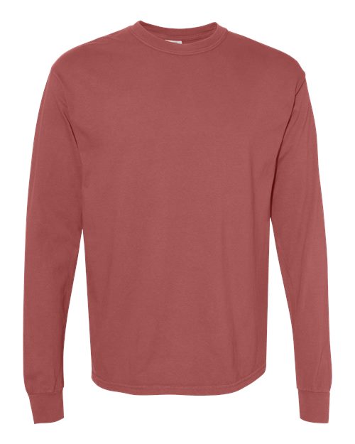 Unisex Garment-Dyed Heavyweight Long Sleeve T-Shirt - S