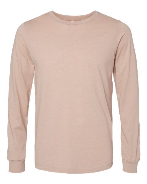 Heather CVC Long Sleeve Tee - L