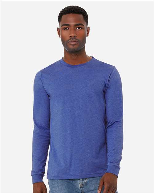 Heather CVC Long Sleeve Tee - L