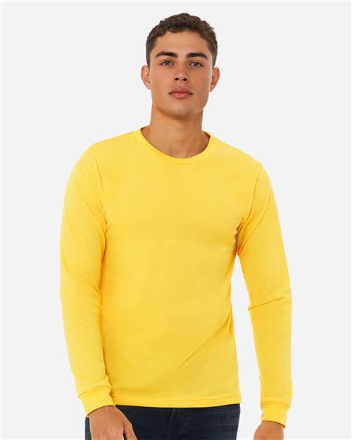 Heather CVC Long Sleeve Tee - L