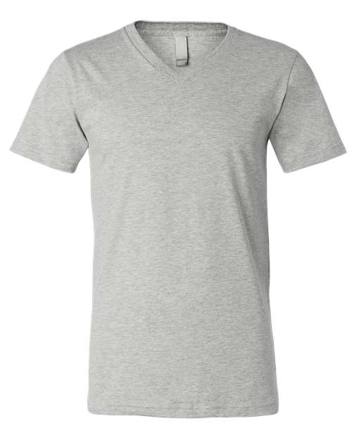 Unisex Heather CVC V-Neck Tee - XL