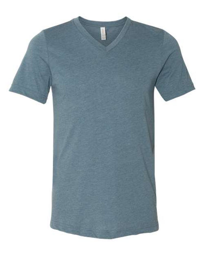 Unisex Heather CVC V-Neck Tee - 3XL