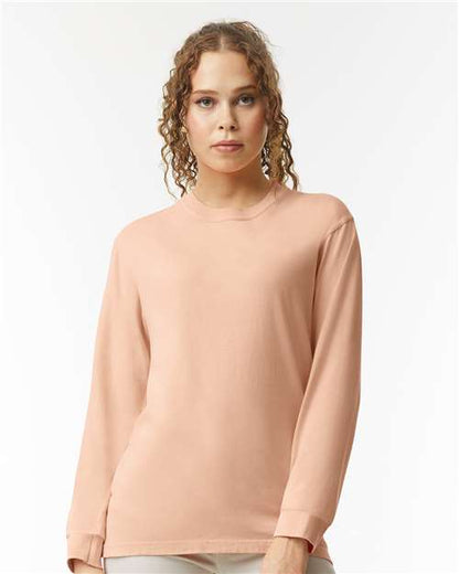 Unisex Garment-Dyed Heavyweight Long Sleeve T-Shirt - XL