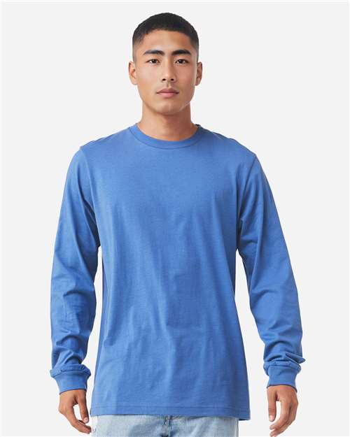 Heather CVC Long Sleeve Tee - L