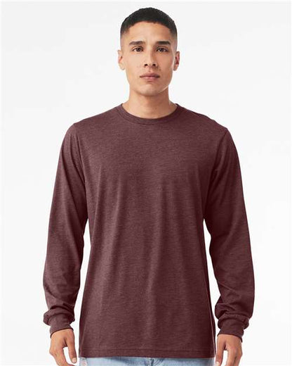 Heather CVC Long Sleeve Tee - M