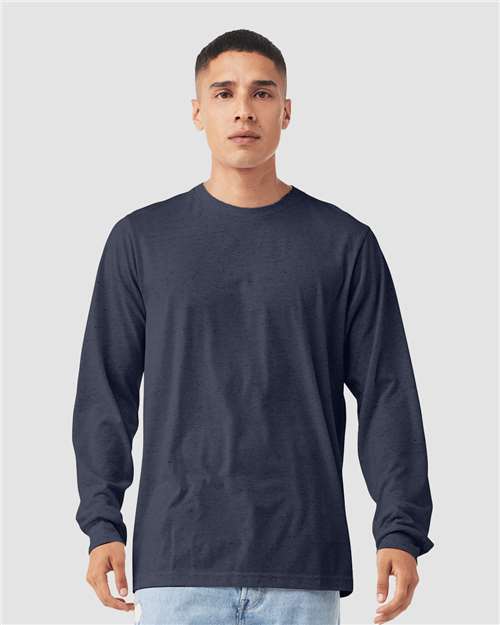 Heather CVC Long Sleeve Tee - S
