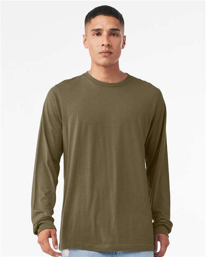 Heather CVC Long Sleeve Tee - L