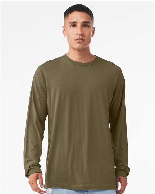 Heather CVC Long Sleeve Tee - XL