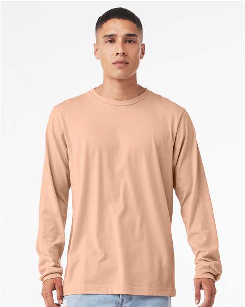 Heather CVC Long Sleeve Tee - L