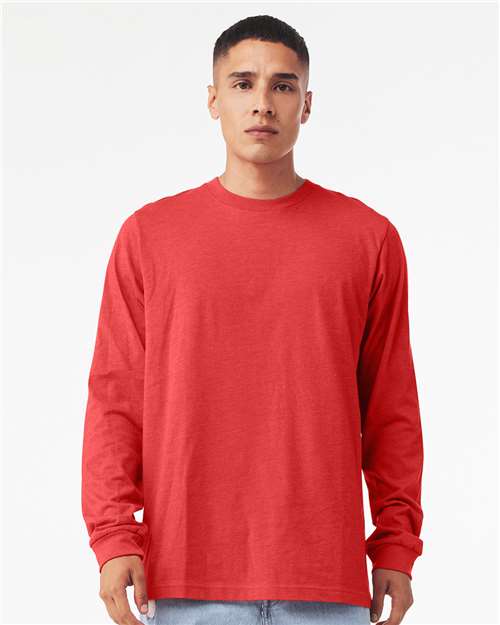 Heather CVC Long Sleeve Tee - S