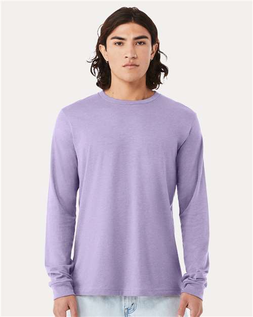 Heather CVC Long Sleeve Tee - L