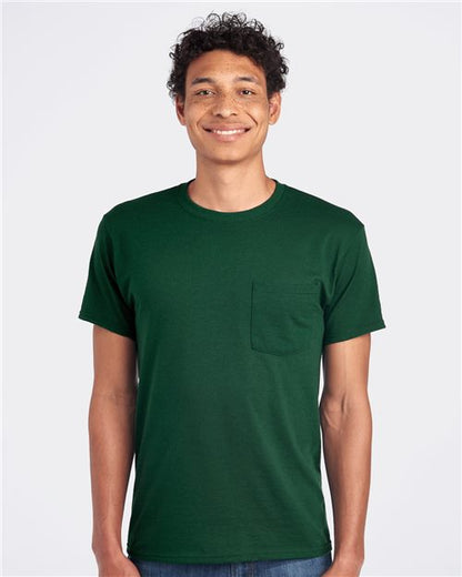Unisex Dri-Power® 50/50 Pocket T-Shirt - S