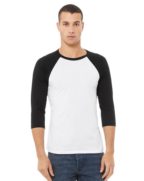 Unisex Three-Quarter Sleeve Baseball Tee - XS