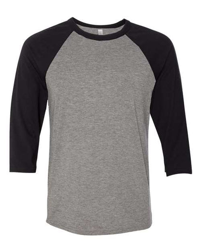 Unisex Three-Quarter Sleeve Baseball Tee - XS