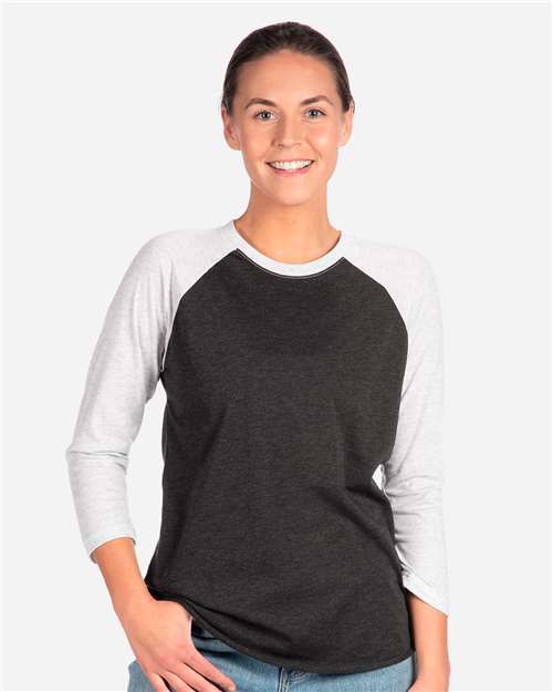 Unisex Triblend Three-Quarter Raglan T-Shirt - 3XL